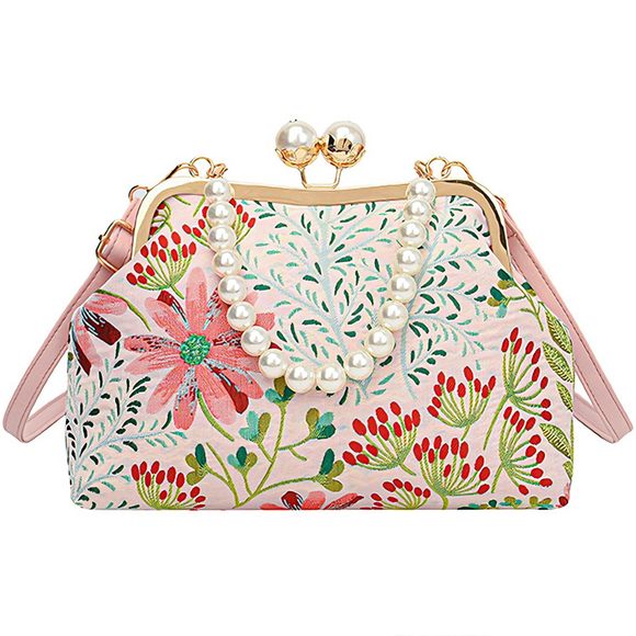 Vintage Floral Embroidered Kiss Lock Handbag Elegant Clutch Purse 2025 >:( - Picture 1 of 8